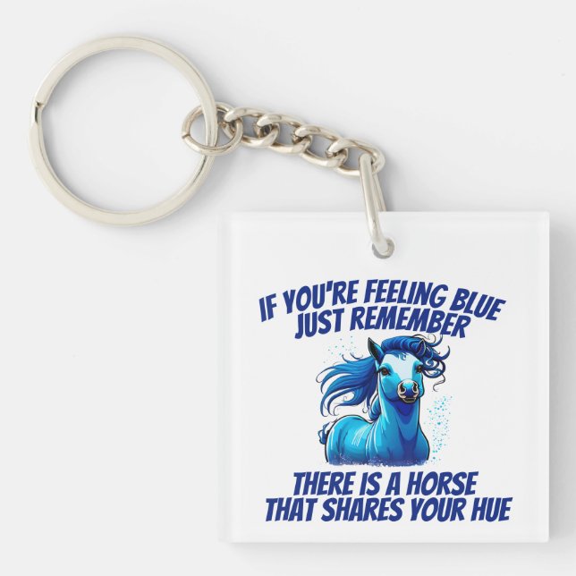 Feeling Blue, Horse Key Ring (Front)