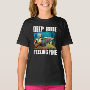 Feeling Blue Ocean Mermaid Dolphin Art T-Shirt