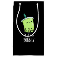 Feeling Bobb-ly Funny Boba Tea Pun Dark BG