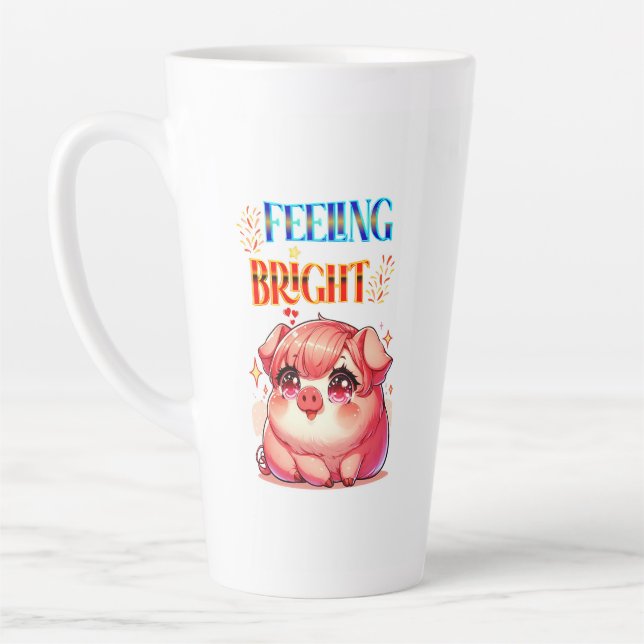 Feeling Bright Latte Mug (Left)