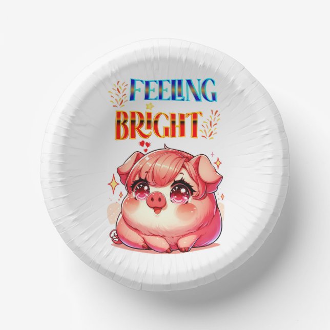 Feeling Bright Paper Plate (Front)