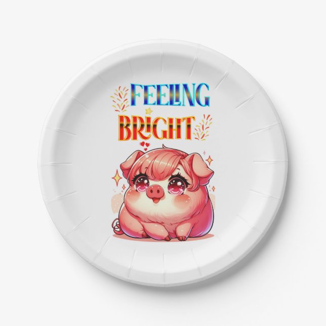 Feeling Bright Paper Plate (Front)