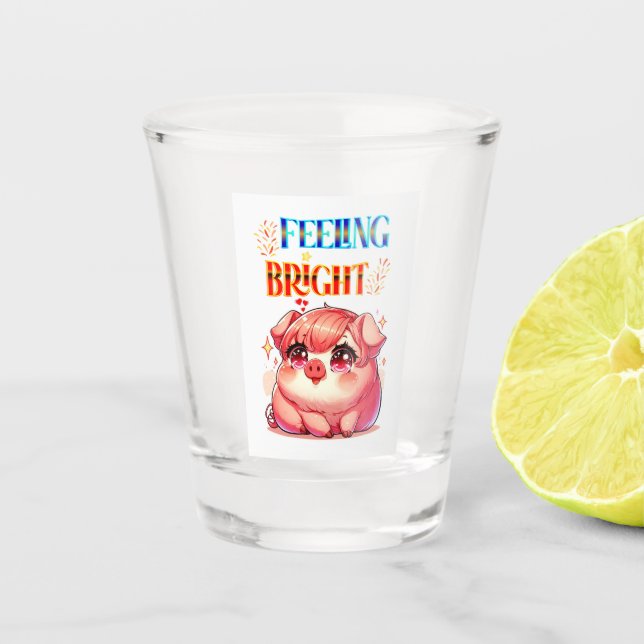 Feeling Bright Shot Glass (Front)