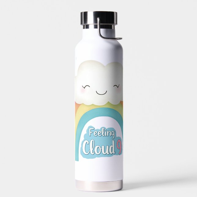 🌈 Feeling Cloud 9 ☁️ Water Bottle (Left)
