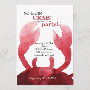 Feeling Crabby Invitation