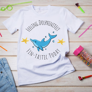 Feeling Dolphinitely Fin-tast Today Kids T-Shirt