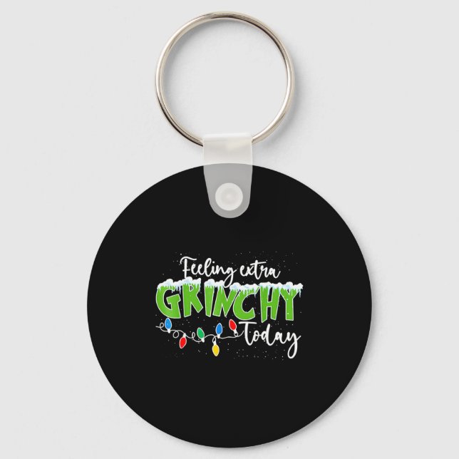 Feeling Extra Today Funny Christmas 2025  Key Ring (Front)