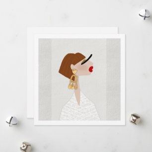 Feeling Fashion Fabulous Illustration Holiday Card