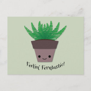 Feeling Ferntastic Fern Postcard