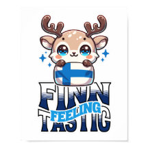 Feeling Finn-Tastic Cute Reindeer Lapland 
