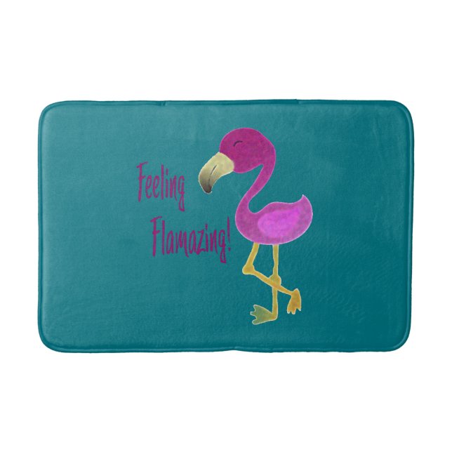 Feeling Flamazing Flamingo Bath Mat (Front)