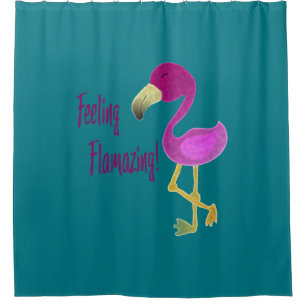 Feeling Flamazing Flamingo Shower Curtain