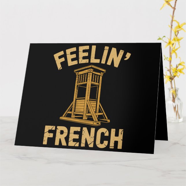 Feeling French Vintage Guillotine Card (Yellow Flower)