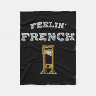 Feeling French Vintage Guillotine  Fleece Blanket