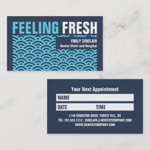 Feeling Fresh, Dentist Appointment  Business Card