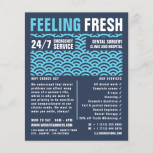 Feeling Fresh, Dentistry, Dentist Advert Flyer