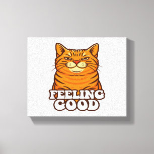 Feeling Good Cool Cat Canvas Print