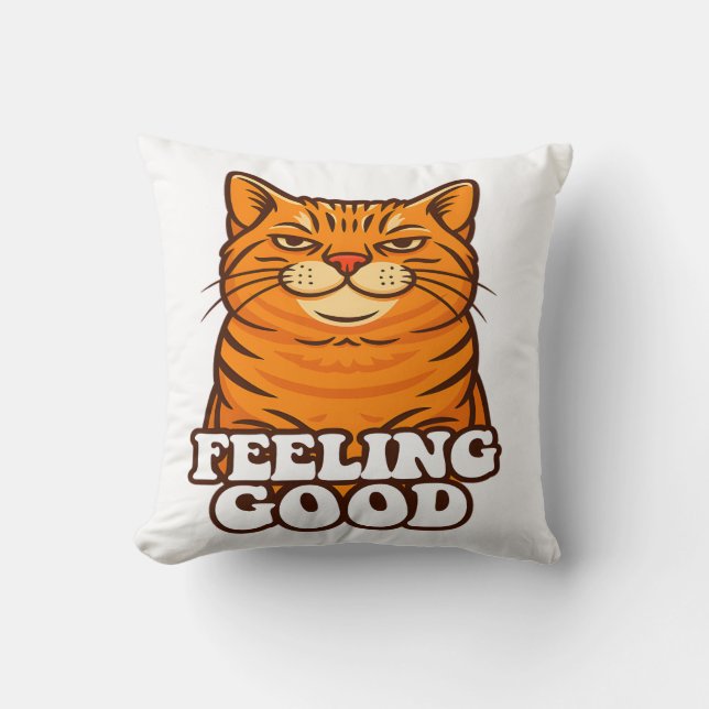 Feeling Good Cool Cat Cushion (Front)