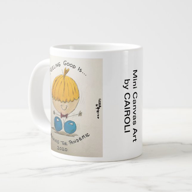Feeling Good is... Surviving the Pandemic Large Coffee Mug (Front Left)