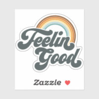 Feeling Good Rainbow Vintage-Cut Vinyl Stickers