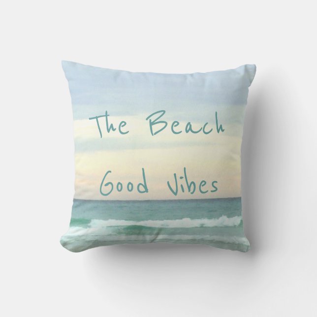 Feeling Good Vibes In My Happy Place Cushion (Front)