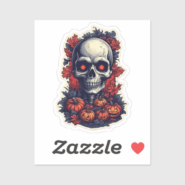 Feeling Gourd-geous This Halloween Sticker – skull (Sheet)