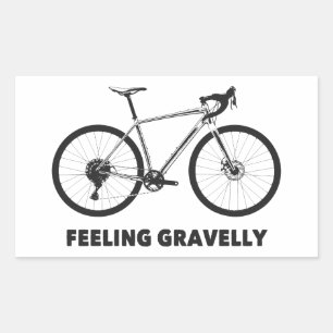Feeling Gravelly Cycling Rectangular Sticker