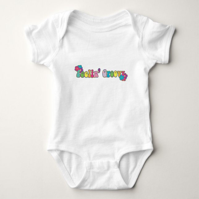Feeling Groovy Baby Bodysuit (Front)
