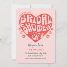 Feeling Groovy Retro Bridal Shower Invitation
