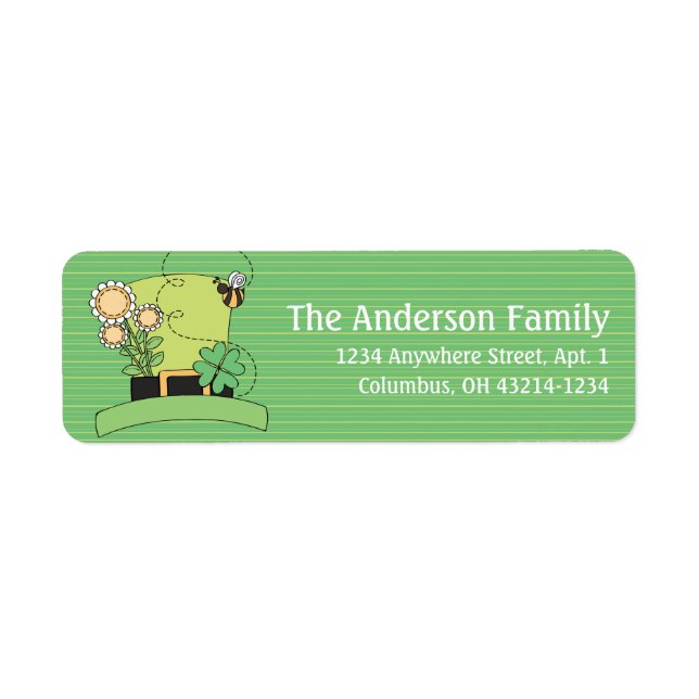 Feeling Irish Hat St. Patrick's Day Address Labels (Front)