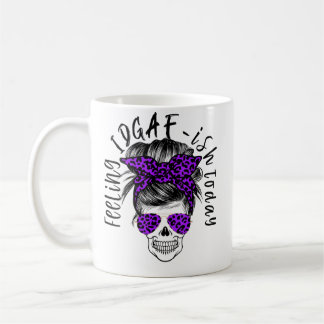 Feeling Kinda Idgaf-Ish Today Leopard Skull Messy  Coffee Mug