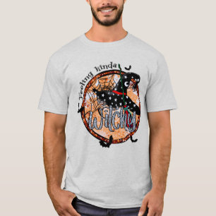 Feeling Kinda Witchy - Halloween Witch Hat And Bro T-Shirt