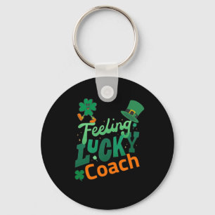 Feeling lucky coach for irish saint patrick's day  key ring