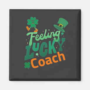 Feeling lucky coach for irish saint patrick's day magnet