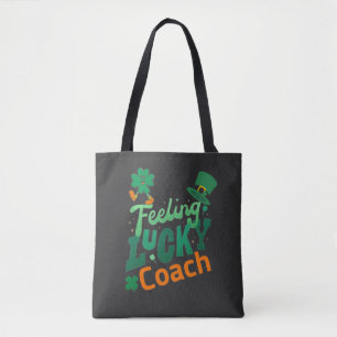 Feeling lucky coach for irish saint patrick's day tote bag