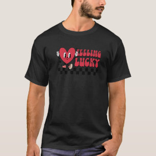 Feeling Lucky Cute Heart Valentine's Day Kids Boy  T-Shirt
