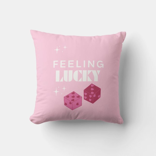Feeling Lucky, Lucky Girl, Luckiest Girl, Preppy Cushion (Front)