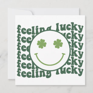 Feeling Lucky Retro Design PNG SVG Cut File Holiday Card