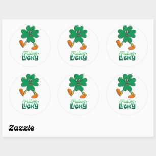 Feeling Lucky Shamrock Stickers