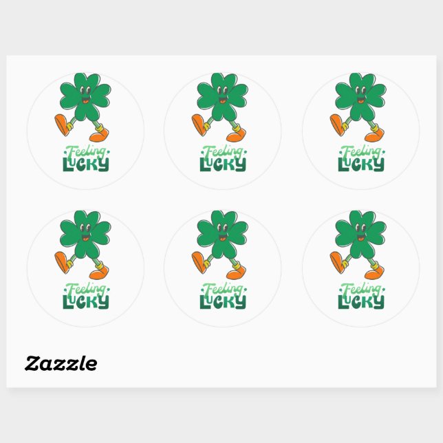 Feeling Lucky Shamrock Stickers (Sheet)