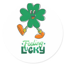 Feeling Lucky Shamrock Stickers