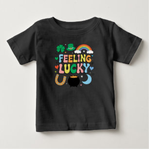 Feeling Lucky St Patricks Day Charm Irish Shamrock Baby T-Shirt