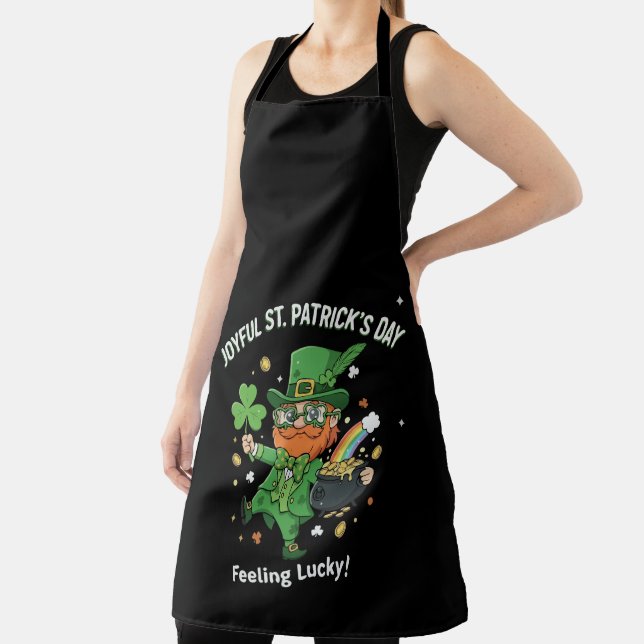 Feeling Lucky St. Patrick's Day Cute Leprechaun  Apron (Insitu)