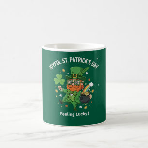 Feeling Lucky St. Patrick's Day Cute Leprechaun Coffee Mug