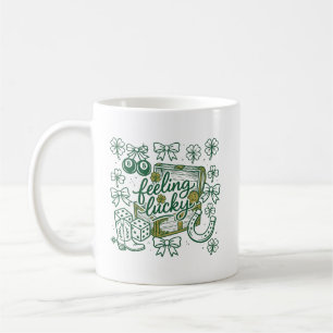 Feeling Lucky St. Patrick's Day Festive Typography Coffee Mug