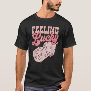 Feeling Lucky Valentines Day Cute Hearts Girls Boy T-Shirt