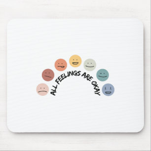 Feeling Okay Emotional Faces Mental Health Awarene Mouse Mat