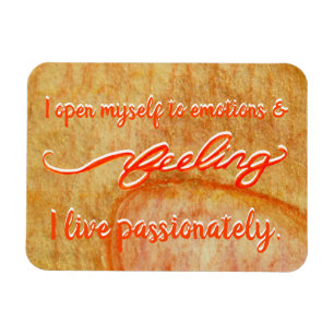 "Feeling" Orange Sacral Chakra Words Magnet