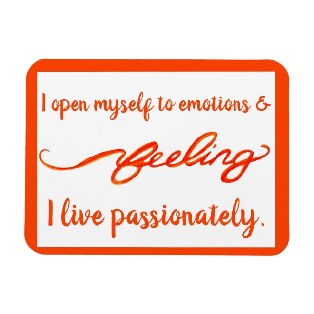 "Feeling" Orange Sacral Chakra Words Magnets (Horizontal)