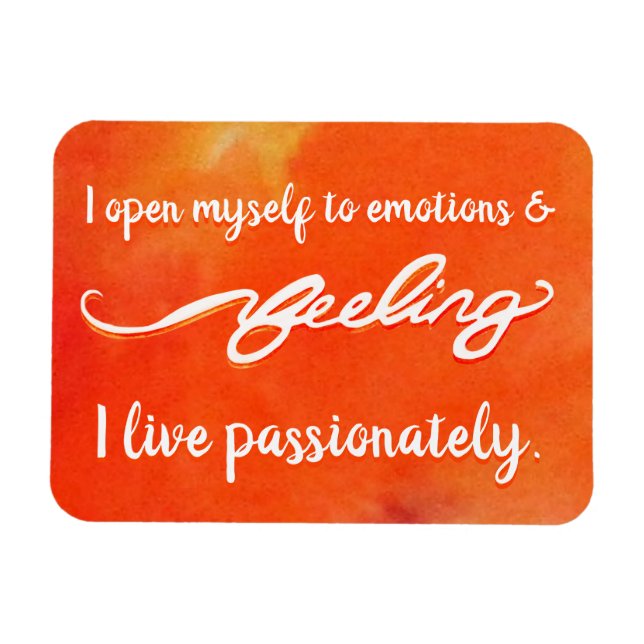 "Feeling" Orange Sacral Chakra Words Magnets (Horizontal)